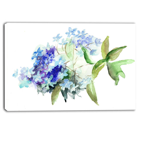 hydrangea blue flowers floral canvas print PT6356