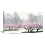 flowering trees at spring landscape canvas print PT6357