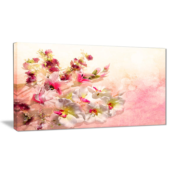 pink bouquet of flowers floral canvas art print PT6362