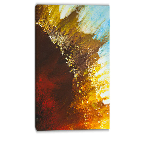 blow of brown abstract canvas art print PT6387