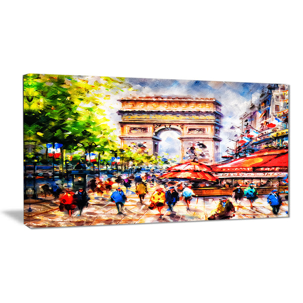 arc d' triomphe paris cityscape canvas print PT6389