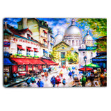 sacre coeur and montmartre cityscape canvas print PT6402