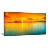 sunset over sea panorama seascape photography canvas print PT6411