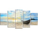 calm beach panorama photo canvas art print PT6417