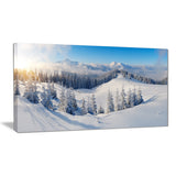 winter mountains panorama photography canvas print PT6420