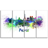 paris skyline cityscape canvas art print PT6425