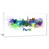 paris skyline cityscape canvas art print PT6425