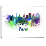 paris skyline cityscape canvas art print PT6425