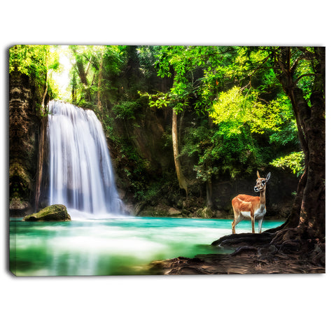 erawan waterfall landscape photo canvas art print PT6431