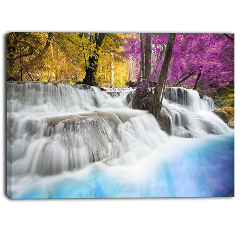 erawan waterfall landscape photography canvas print PT6439