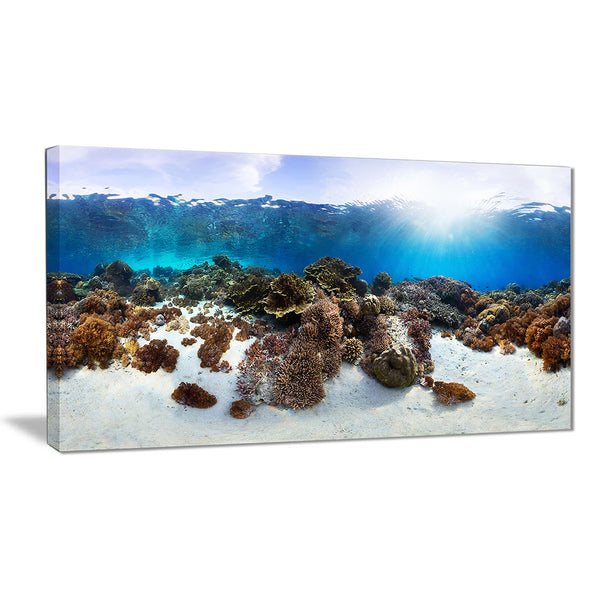 indonesia underwater panorama photography canvas art print PT6443