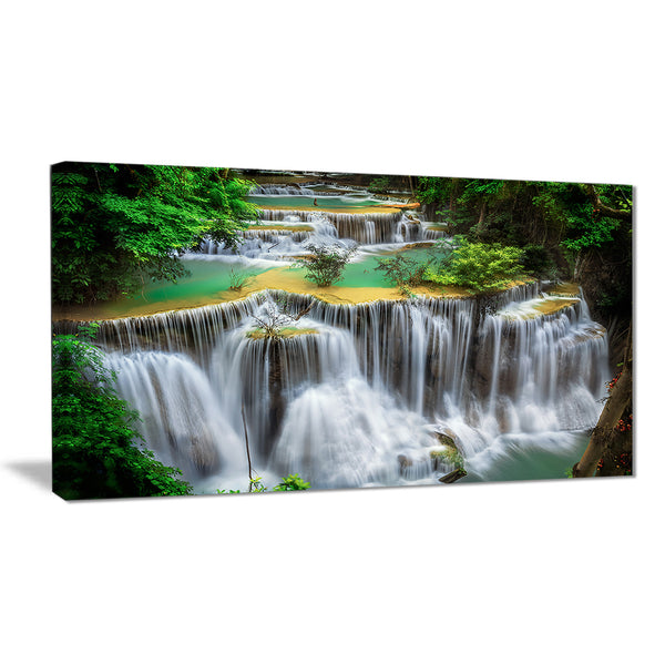 huay mae ka min waterfall photography canvas print PT6447