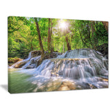 Kanchanaburi Waterfall Photography Canvas Art Print