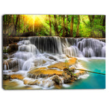 kanchanaburi province waterfall photography canvas print PT6463