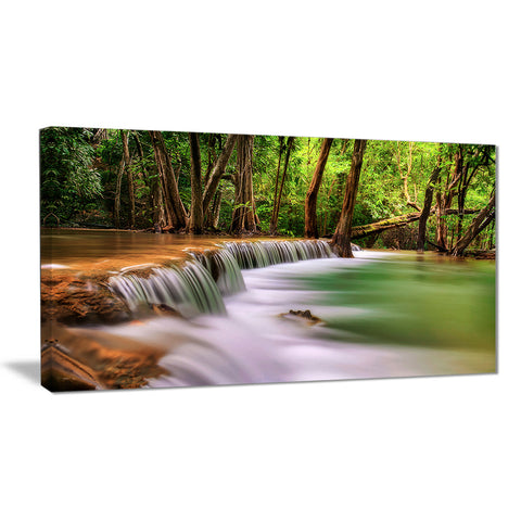 Secodn Level Erawan Waterfall Photography Canvas Print