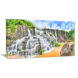 pongour waterfall photography canvas art print PT6484