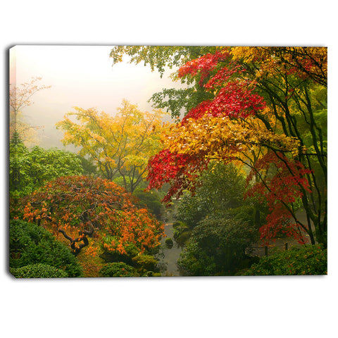 colorful maple trees floral photography canvas print PT6497