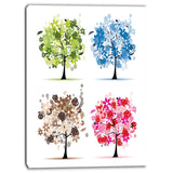 set of floral trees floral canvas art print PT6521