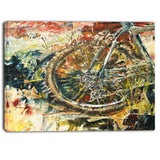 mountain bike oil painting canvas art print PT6529