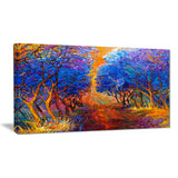 blue autumn forest landscape canvas art print PT6530