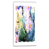 abstract blue pink floral art floral canvas art print PT6534