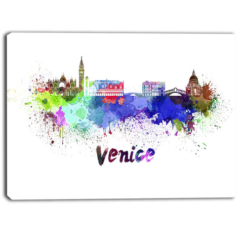 venice skyline cityscape canvas art print PT6545