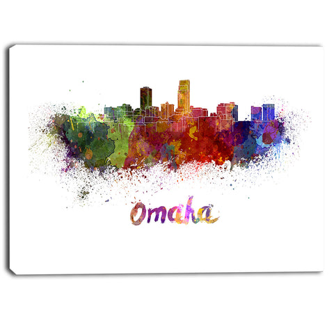 omaha skyline cityscape canvas art print PT6552