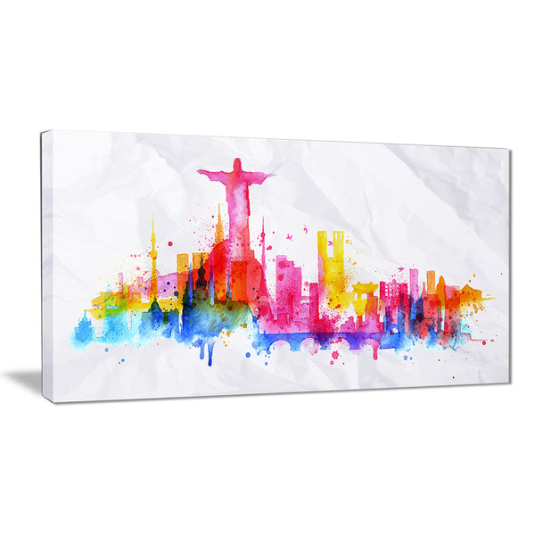 rio de janeiro skyline cityscape canvas artwork print PT6557