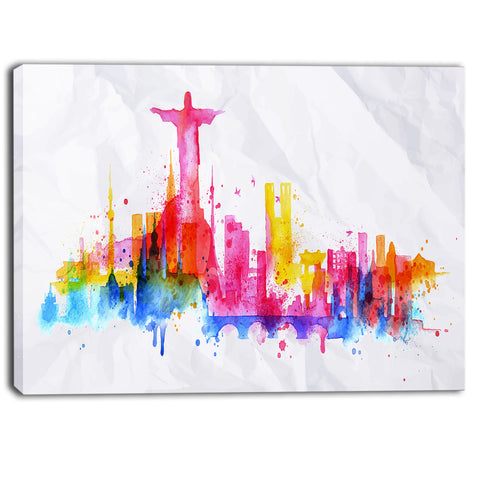 rio de janeiro skyline cityscape canvas artwork print PT6557