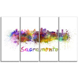 sacramento skyline cityscape canvas artwork print PT6558