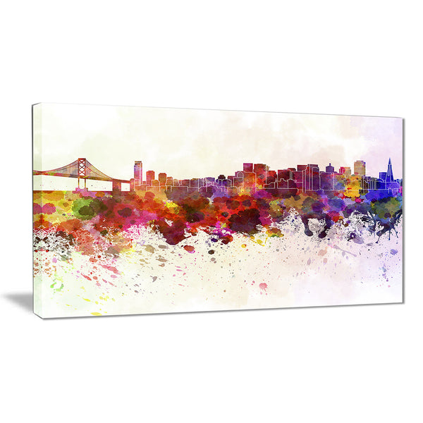 san francisco skyline cityscape canvas artwork print PT6561