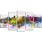 vancouver skyline cityscape canvas artwork print PT6570