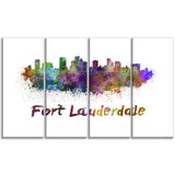 fort lauderdale skyline cityscape canvas artwork print PT6574