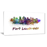 fort lauderdale skyline cityscape canvas artwork print PT6574