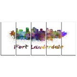 fort lauderdale skyline cityscape canvas artwork print PT6574