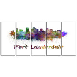 fort lauderdale skyline cityscape canvas artwork print PT6574