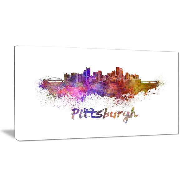 pittsburgh skyline cityscape canvas artwork print PT6575