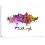 pittsburgh skyline cityscape canvas artwork print PT6575