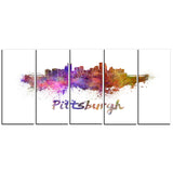 pittsburgh skyline cityscape canvas artwork print PT6575