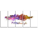 pittsburgh skyline cityscape canvas artwork print PT6575