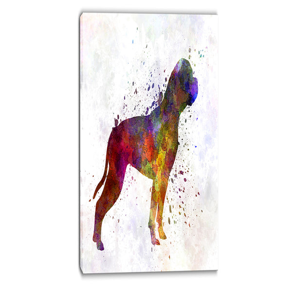 american bulldog animal canvas artwork print PT6578