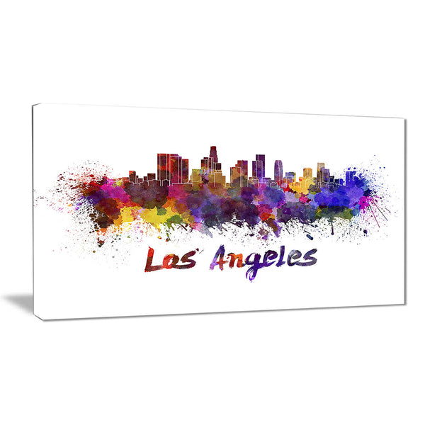 los angeles skyline cityscape canvas artwork print PT6582