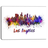 los angeles skyline cityscape canvas artwork print PT6582