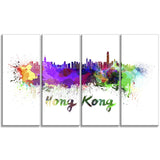 hong kong skyline cityscape canvas artwork print PT6587