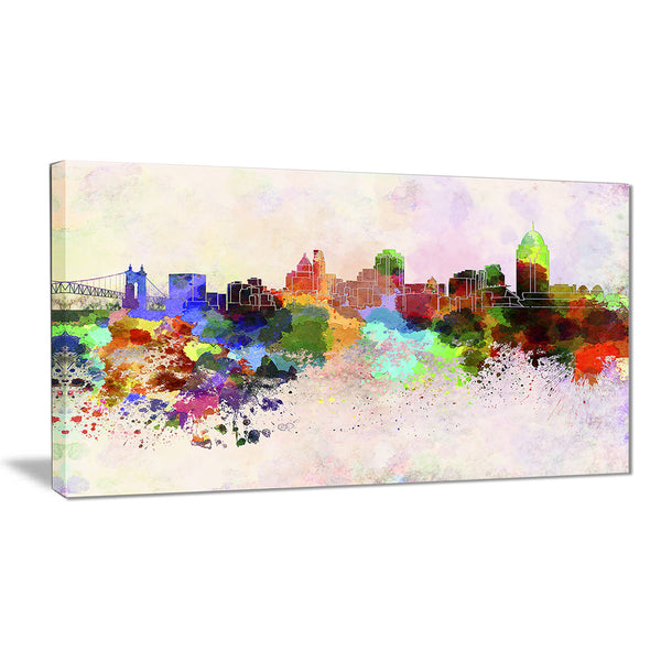 cincinnati skyline cityscape canvas artwork print PT6595
