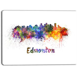 edmonton skyline cityscape canvas artwork print PT6598