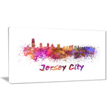 jersey city skyline cityscape canvas artwork print PT6601