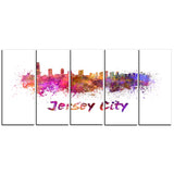 jersey city skyline cityscape canvas artwork print PT6601