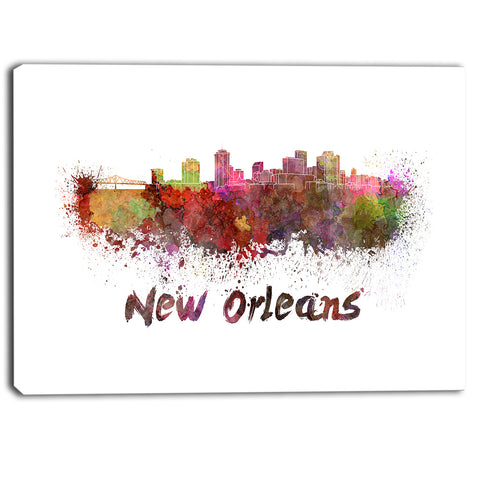 new orleans skyline cityscape canvas artwork print PT6602