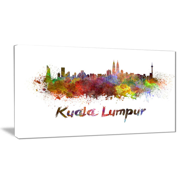 kuala lumpur skyline cityscape canvas artwork print PT6603
